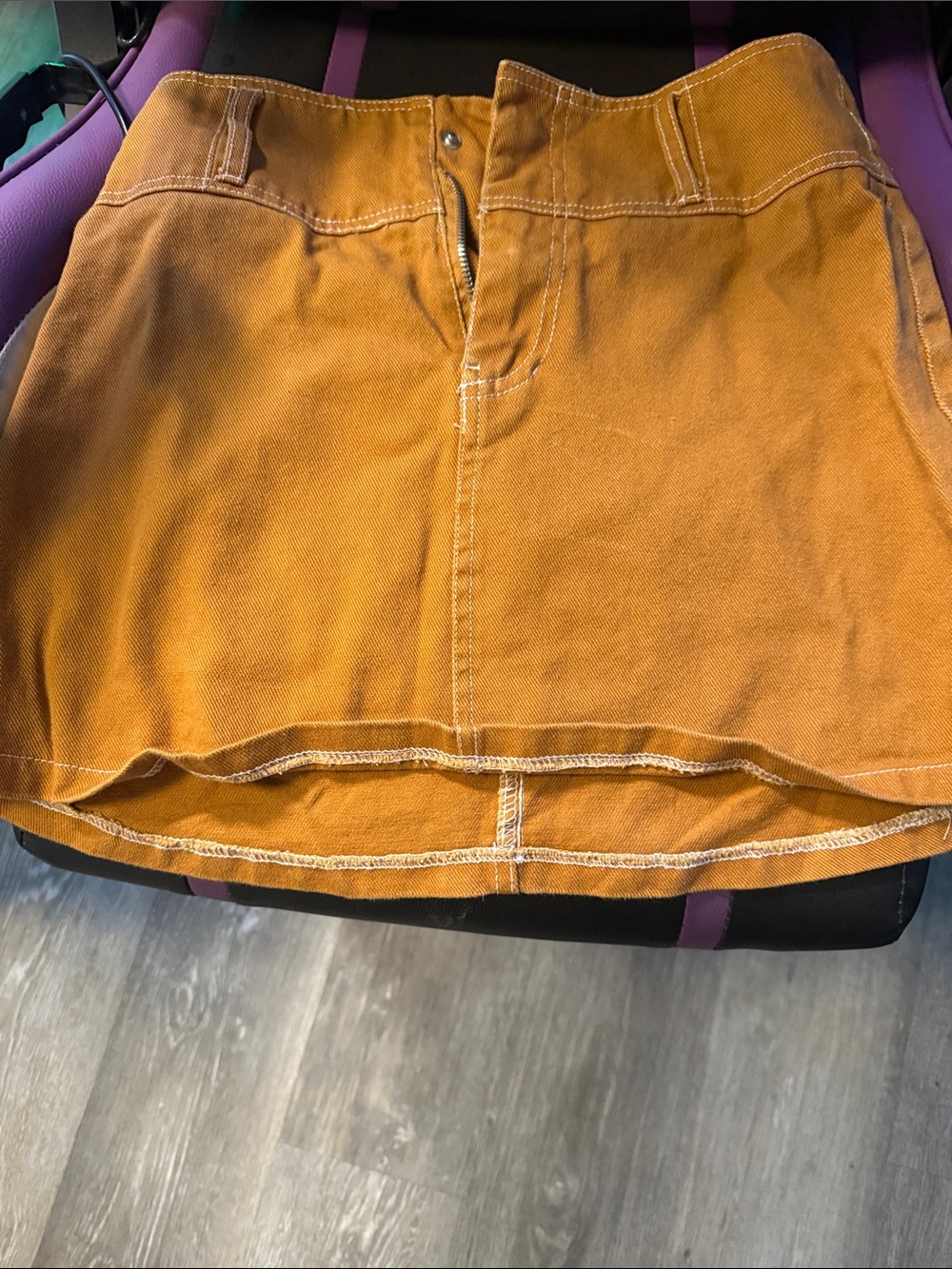 Charlotte Russe Mustard Yellow Corduroy Mini Skirt